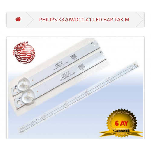 32Bdl4012N Philips K320Wdc1 A1 Led Bar Takımı