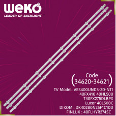 Wkset-5028 34620X2  34621X1 17Dlb40Vxr1 - Lb40017 3 Adet Led Bar